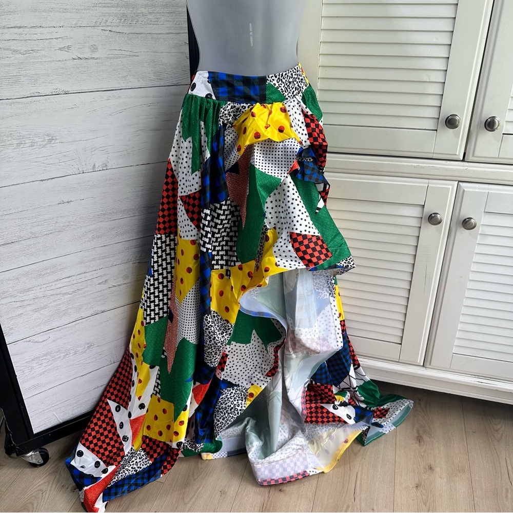 Colorful Patchwork Maxi Skirt - Picture 7 of 7